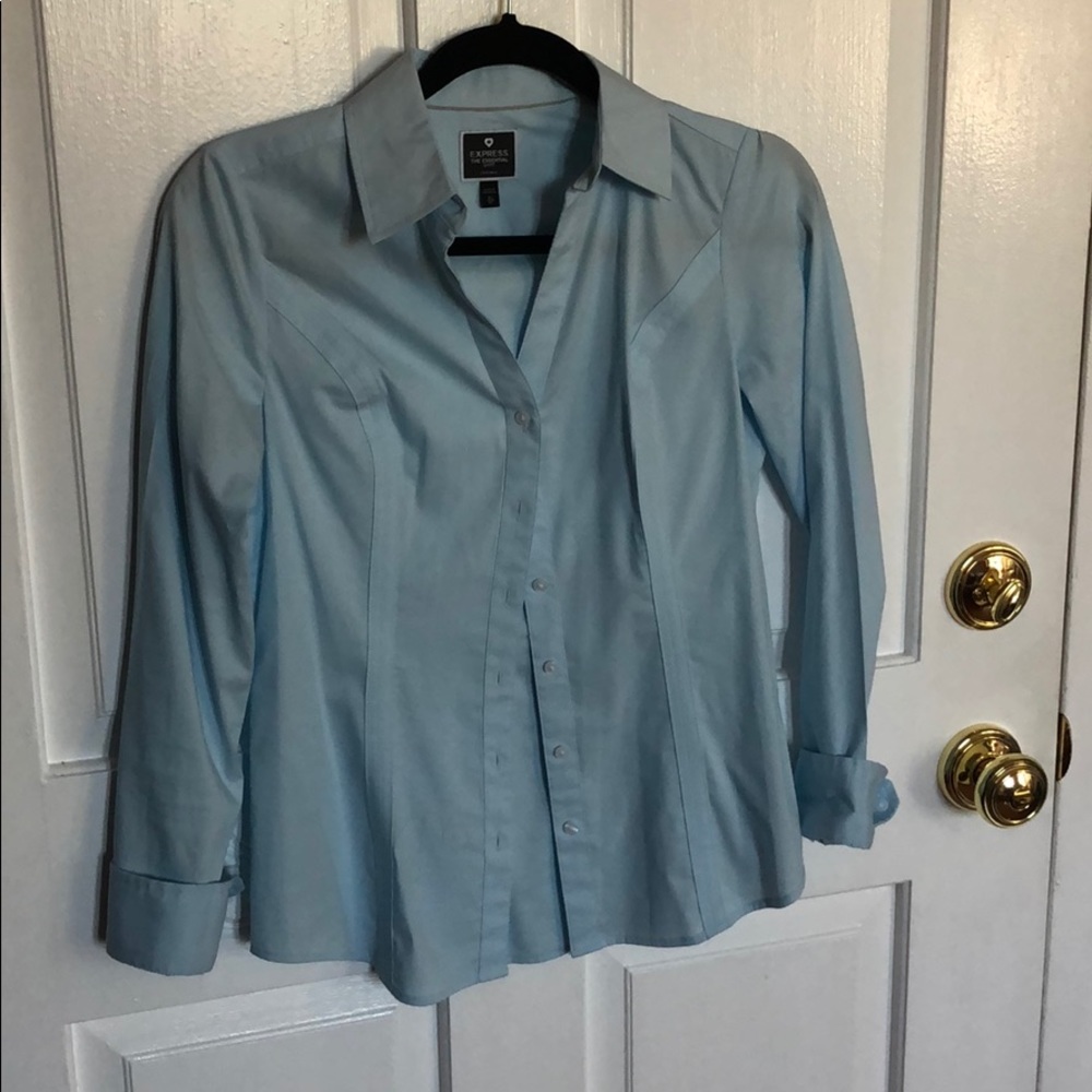 Express The Essential Shirt Blouse Blue XS